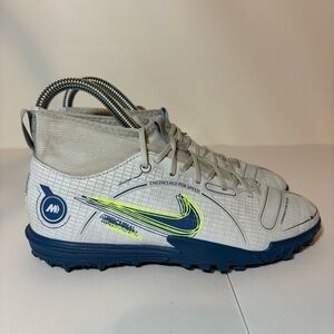 Nike Mercurial Superfly 8 Academy Youth Turf Indoor Soccer White 3Y DJ2864-054
